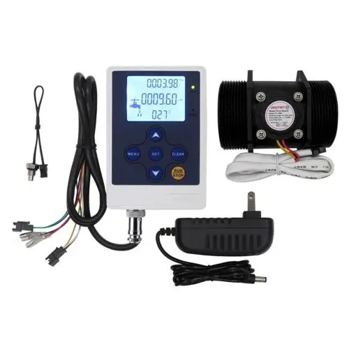 

DIGITEN LCD Display Water Flow Control Meter Liquid Quantitative Controller+G2" 2 inch Water Flow Hall Sensor Meter 10-200L/min