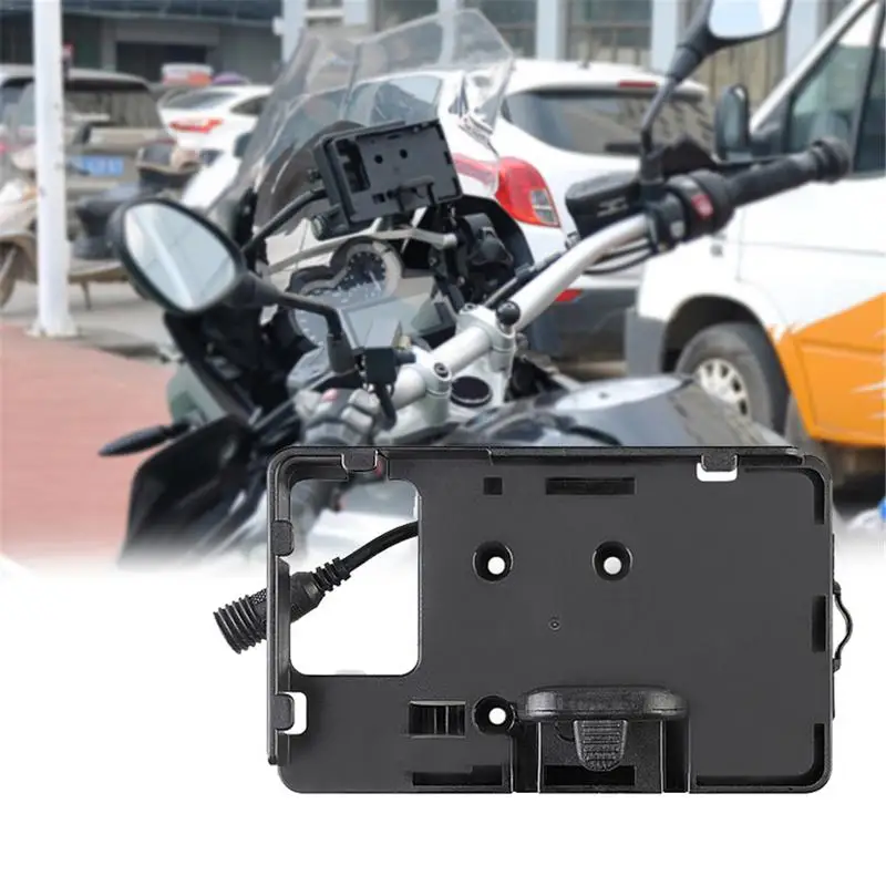 

Motorcycle Mobile Phone Navigation Bracket Twin USB Charging For BMW R1200GS F700 800GS CRF1000 Honda Drop Shipping Hot Sale