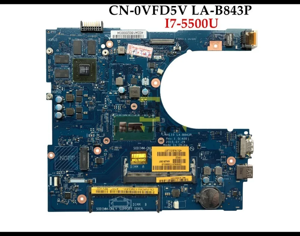 Высококачественная флейта для Dell Inspiron 5458 5558 материнская плата ноутбука VFD5V 10 SR23W