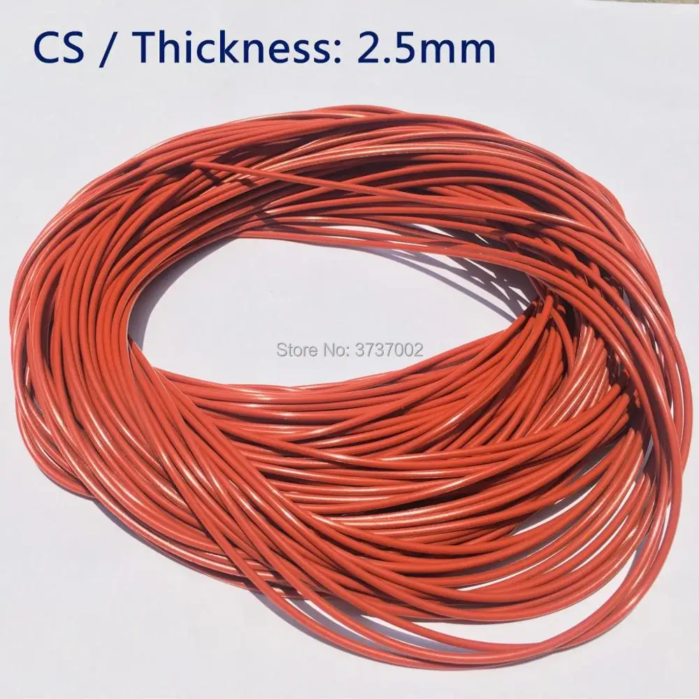 

10PCS Silicone O ring Gaskets Red Seals CS 2.5 OD78 79 80 85 90 95 100 105 110 115 120mm VMQ Ageing Resistance O Rings