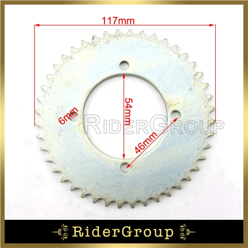 

Mini Moto 54mm 44 Tooth T8F Rear Chain Sprocket For 2 Stroke 43cc 49cc Engine Kids Pocket Bike Goped Scooter ATV Quad Chinese