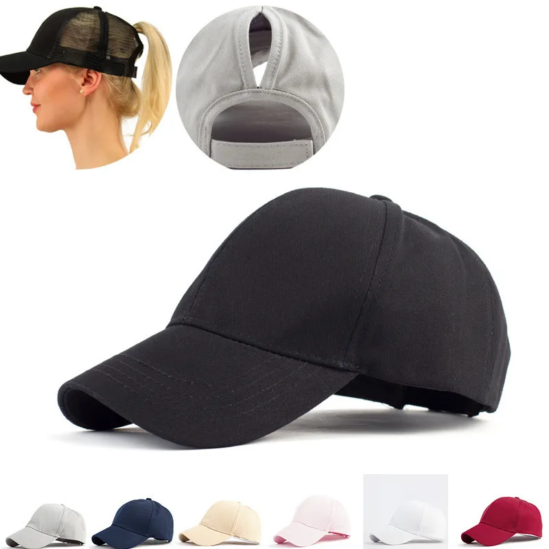 2019 بريق ذيل حصان قبعة بيسبول النساء Snapback أبي قبعة شبكة قبعات سائق الشاحنة فوضوي كعكة قبعة صيفية الإناث قابل للتعديل الهيب هوب القبعات
