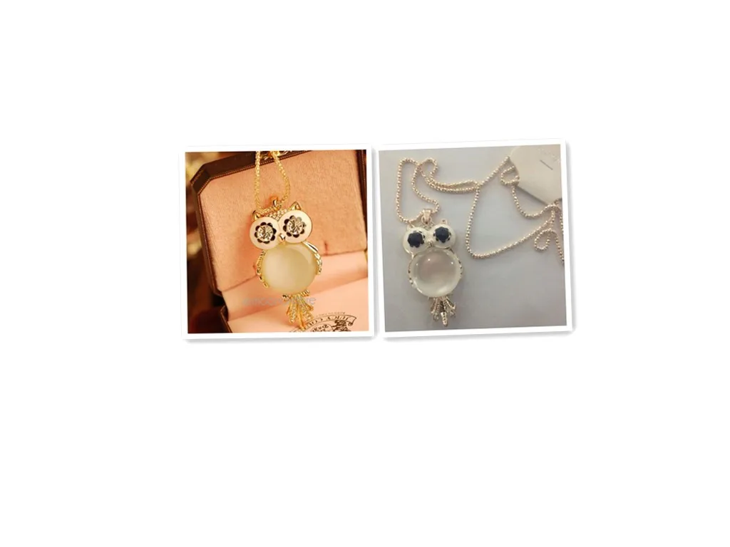 Hot Sale Fashion Women Necklace Girls Cute Rhinestone Opal Owl Pendant Ladies Party Sweet Fine Sweater Long Necklaces | Украшения и