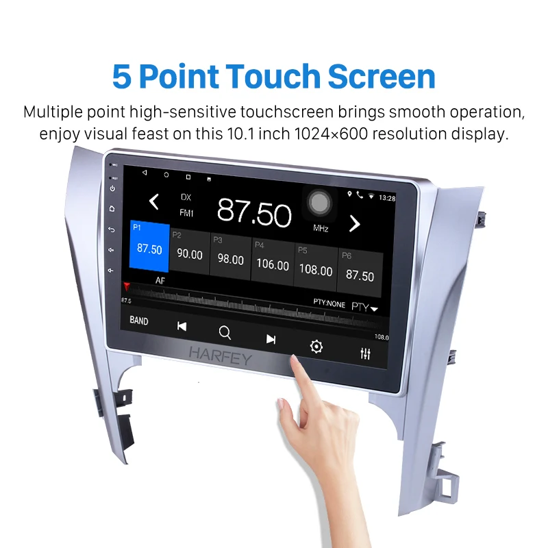 Perfect Harfey 10.1" for 2015 Toyota CAMRY Android 8.1 GPS Navigation With Radio Rearview Camera 3G WiFi Bluetooth OBD2  SWC 2