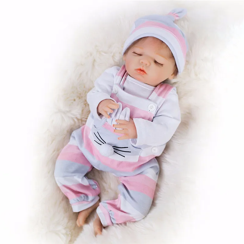 Реалистичная силиконовая кукла для новорожденных 45 см 18 дюймов boneca bebes Reborn|Куклы|
