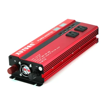 

5000W Solar Car Power Inverter LED DC12/24V to AC110/220V Sine Wave Converter 4 USB Interfaces