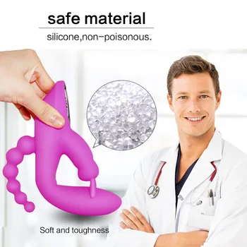 G-Spot Rabbit Vibrator 3 In 1 Vibrating Dildo Sex Toys for women 10 Speeds Clitoris Stimulator Female Masturbator Adults Toys 5