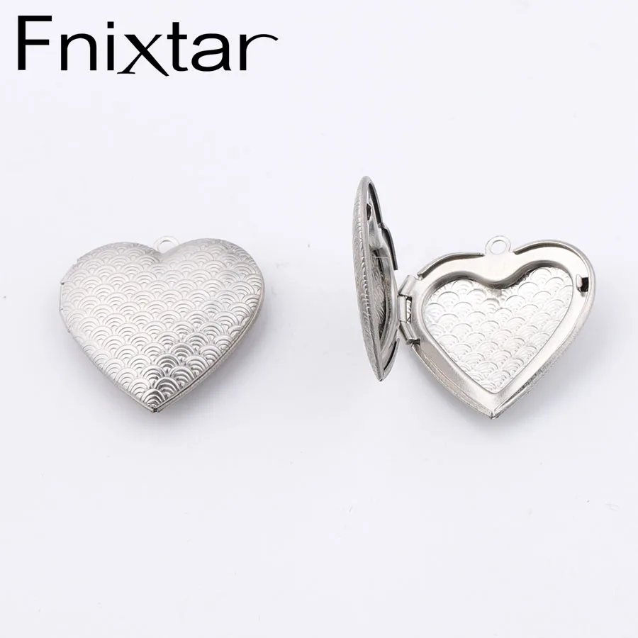 Fnixtar 29 мм * Love Heart кулон с фото нержавеющая сталь цветочный узор сердце Картина