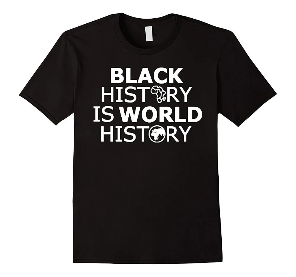 Awesome Shirts Crew Neck Short Sleeve Christmas Black History Is World Shirt For Men | Мужская одежда