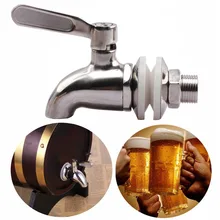 NEW-Stainless Steel Faucet Tap Draft Beer Faucet for Home Brew Fermenter Wine Draft Beer Juice Dispenser Drink Fridge Kegs 1pc a type keg coupler draft beer dispenser for home mayitr brew air valve stainless steel connectors wine beer coupler head