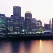 Skyscrapers at the waterfront Charles river Boston Massachusetts USA Poster Print (36 x 12) | Дом и сад