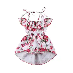 Маленькая Цветочное платье для девочек Одежда для детей; малышей; девочек цветок ремень платье с должны нарядное платье-пачка От 0 до 5 лет
