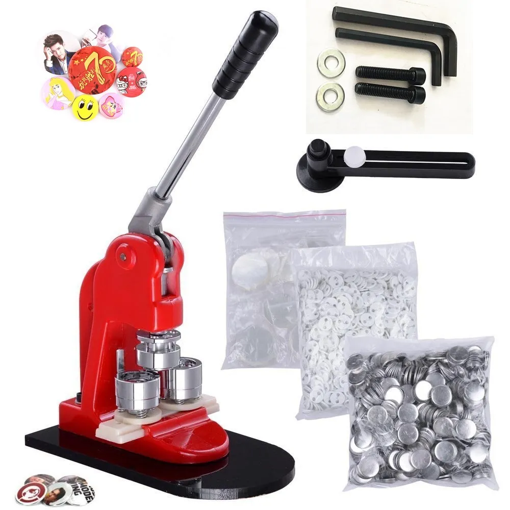 

badge press 58mm(2.25") button making machine set pin badge maker kit button mold with 500pcs tin badges
