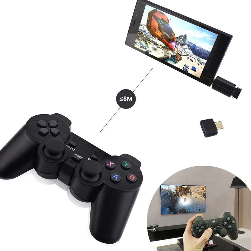 Беспроводной геймпад Data Frog для телефона Android/Pc/Ps3/Tv Box джойстик 2 4G игровой