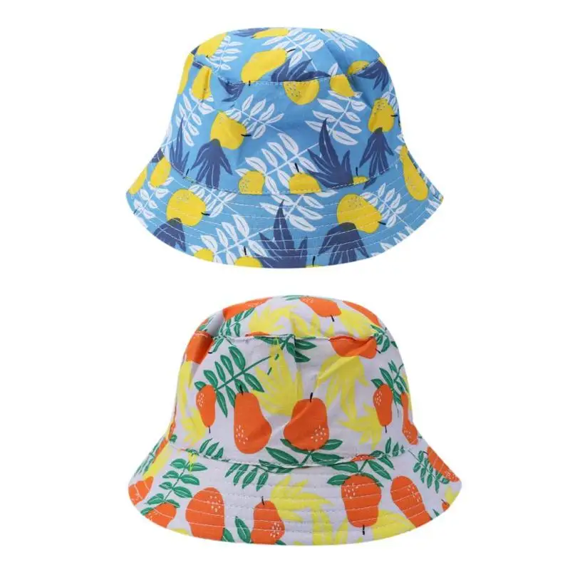 

Infant Baby Bucket Hat Summer Girls Boys Bucket Hats Pear Printed Sunbonnet Hat Kids Sunshade Cap Outdoor Children Fisherman Cap