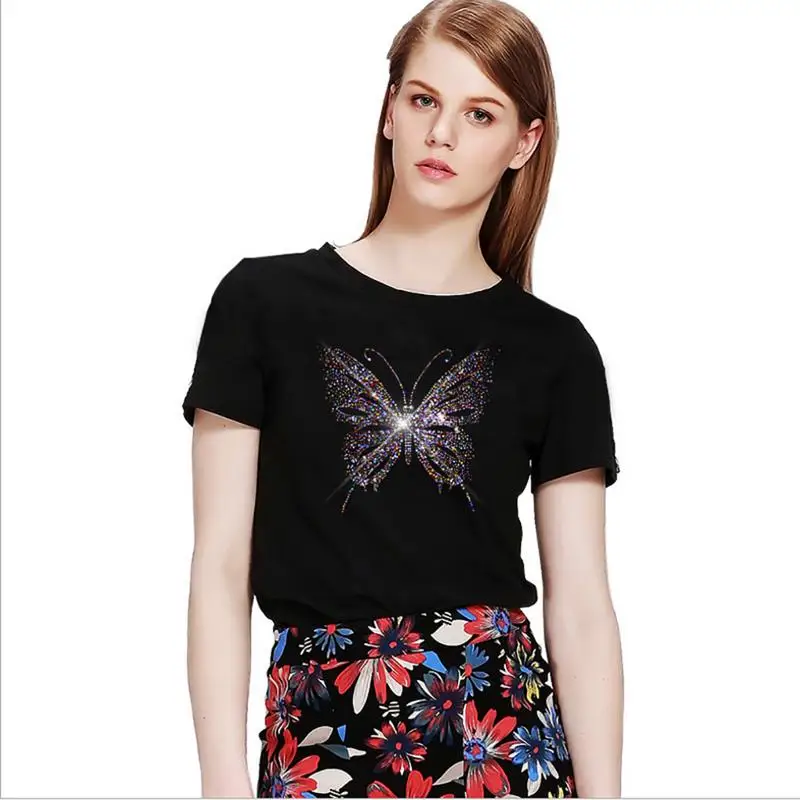 

2018 DIY Clothing T-shirt Heat Transfer Pyrograph Exquisite Unique Rhinestone Drawing Pyrograph Clothes Cross