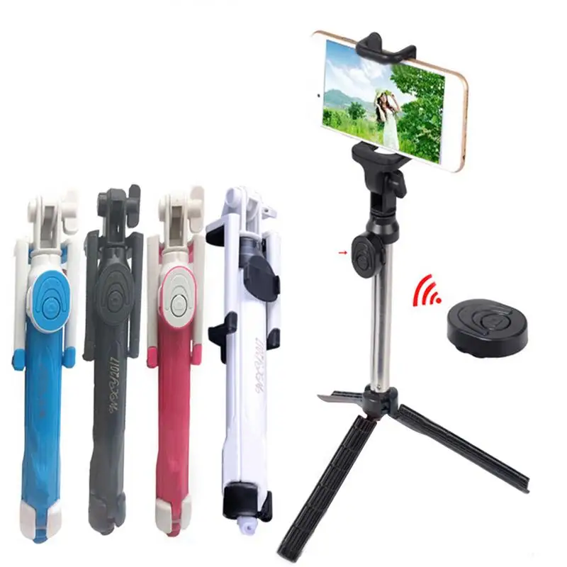 

New Mini Retractable Tripod Bluetooth Remote Selfie Stick Universal For Camera Phone Holder Tripod Foldable Portable