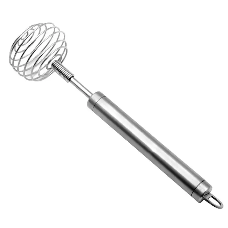 

1 pc Egg Beater Stainless Steel Non-toxic Lightweight Spiral Kitchen Gadget Blender Hand Whisk for Cooking Baking Beverage
