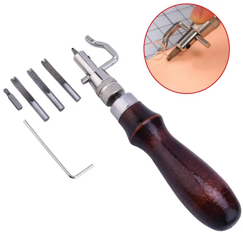 

Hand Sewing Tool 7-In-1 Multi-Purpose Leather Paper Cloth Craft Tool Set Edge Pressing Cutting Groover DIY Hand Stitching