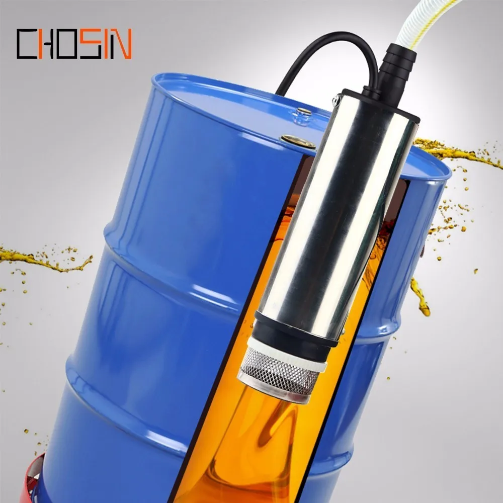 Bomba de Transferência de Combustível Bomba de Óleo Bomba de Água dc 12 v 24 v Elétrica 30l e min Diesel da Submersível Diâmetro 51 Aço Inoxidável Dois Milímetros