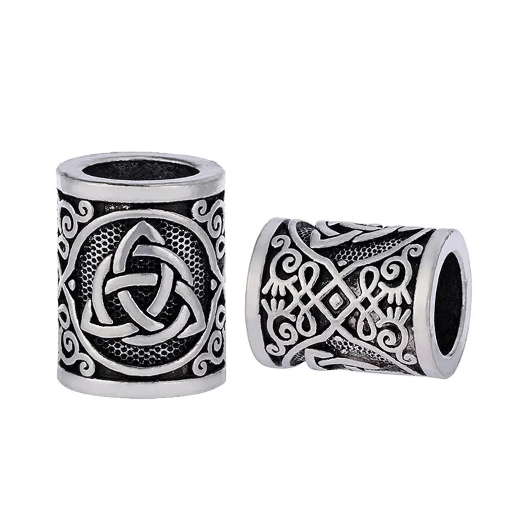 

GraceAngie 1pcs Viking Runes Beads DIY Accessory Charms Bracelets Pendant Necklace Findings Vikings Rune Beard Jewelry For Male