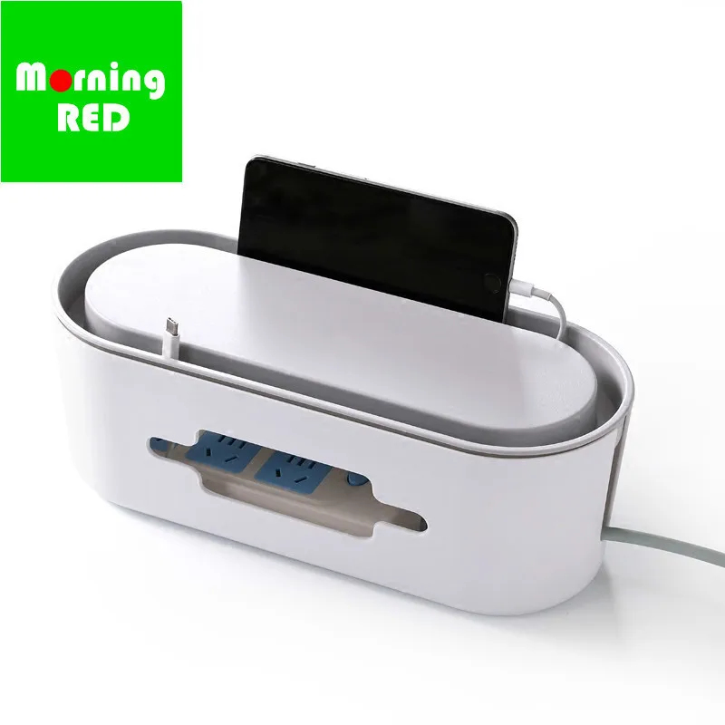 

New Plastic Wire Storage Box Power Line Storage Organizer Cable Collection Box for Home Junction Bin Power Board Line