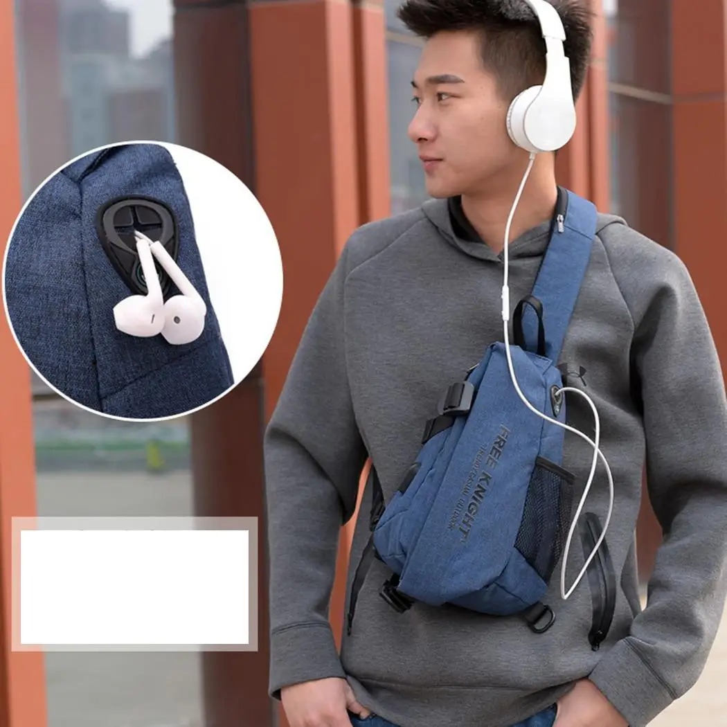 

Male Shoulder Bags USB Charging Crossbody Bags Men Anti Theft Chest Bag School Summer Short Trip Messengers Bag 2019 New Arrival