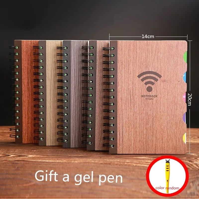 

Creative Pattern Notebook Universal Loose Leaf Sketch Coil Book Hard Cover Daily Memo Give A Pen Office School Supplies Gift