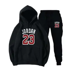 Новый спортивный костюм брендовый спортивный костюм Мода JORDAN 23 Мужская спортивная толстовка + брюки два предмета Толстовка Спортивная