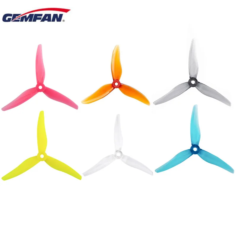 2 пары пропеллеров Gemfan Hurricane 51466 5 дюймов пропеллеры с 3 лезвиями поддержка POPO для