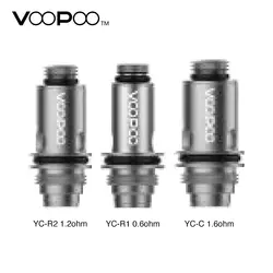 5 шт./лот оригинальный VOOPOO YC-C 1.6ohm YC-R1 0.6ohm YC-R2 1.2ohm катушка YC C R1 R2 голова подходит электронная сигарета FINIC 16 AIO FINIC 20 AIO