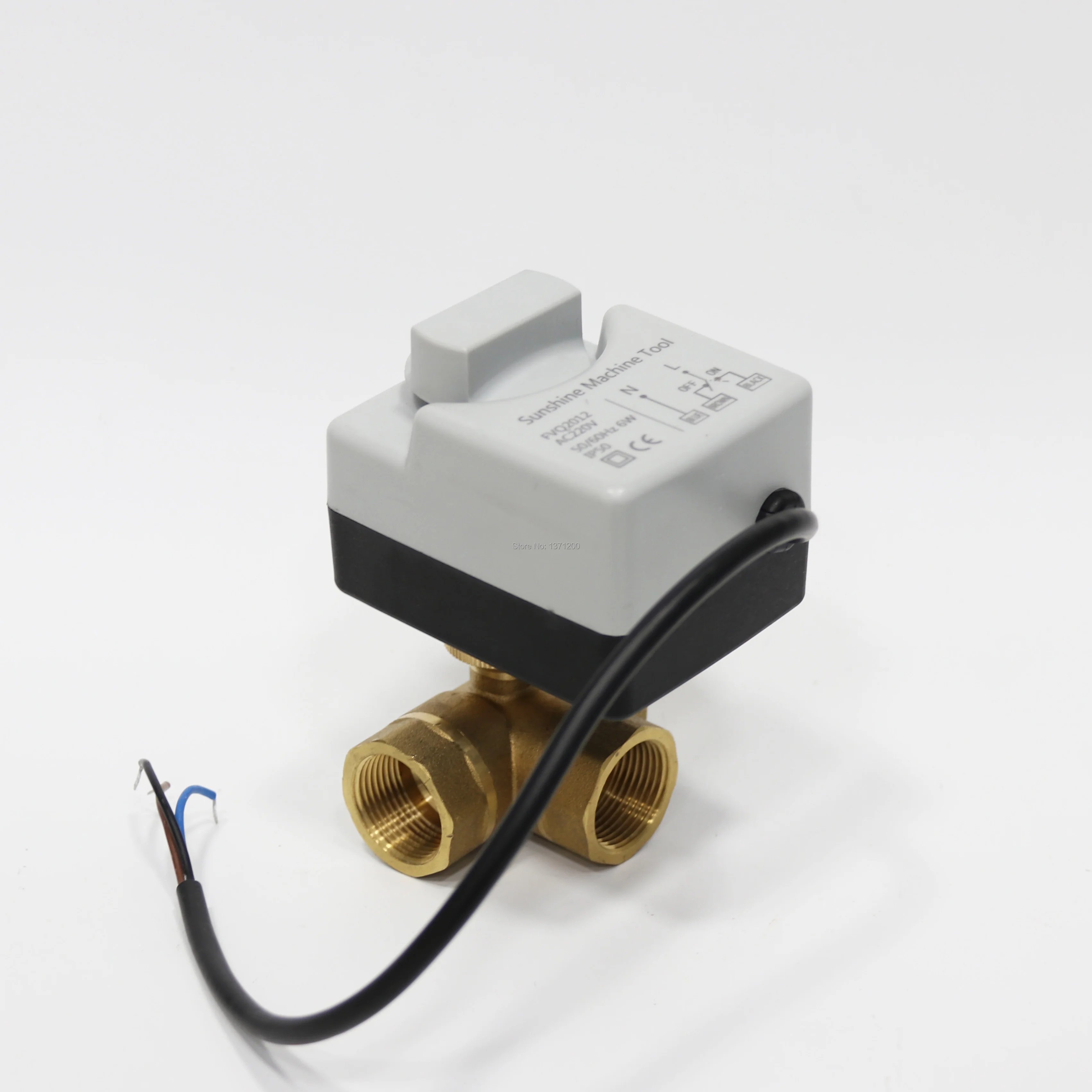 AC220V DN15 (G1/2 &quot) к DN40 (G1 1/2&quot) 3 пути провода латунный моторизованный шаровой