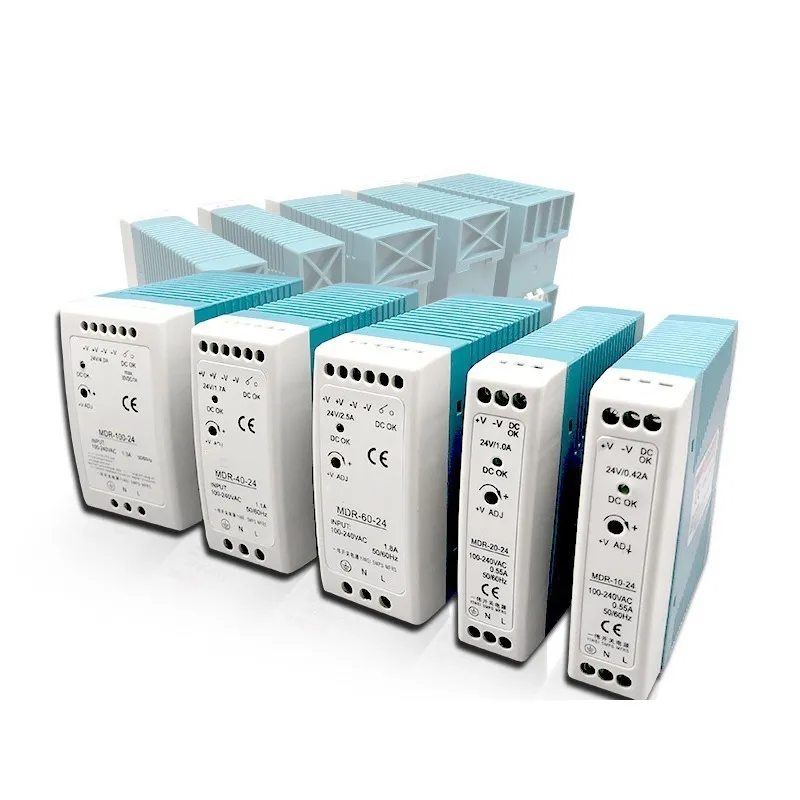 MDR импульсный режим источник питания 12 / 24 В Ac Dc направляющего типа для