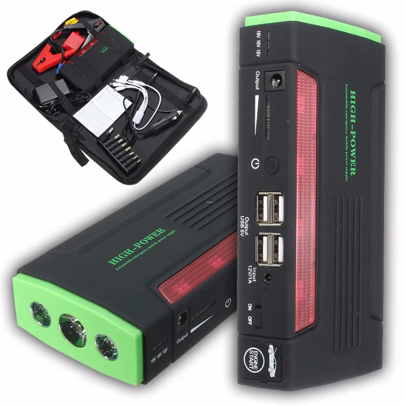 

Multifunction Jump Starter 68800mAh 12V 4 USB 600A Portable Power Bank Car Battery Booster Charger Starting Device