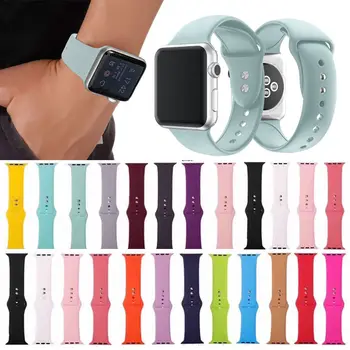 

19 Colors Silicone Wrist Strap Band Bracelet Replacement for Apple Watch iWatch Series 3/2 38MM 42MM