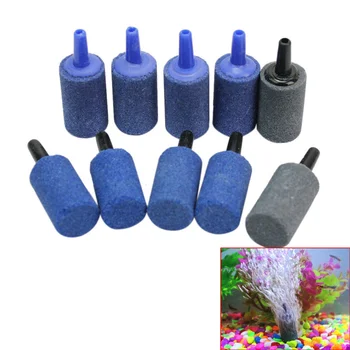 

10pcs/lot Aquarium Cylinder Shape Air Stone Mineral Bubbles Release Fish Tank Punp Airstone Aeration Oxygen Diffuser