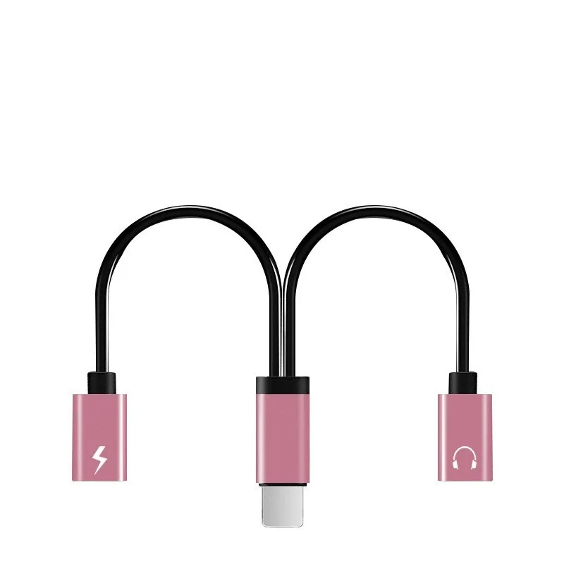 

2 in 1 Dual Jack Adapter Audio Charging Splitter Cable for iPhone X 8 7 Plus Earphone Headphones Converter For iOS