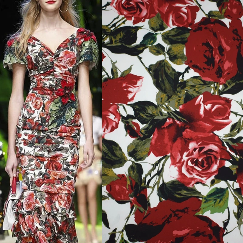 Новинка года; полосатая хлопковая ткань с розами и бабочками для летнего платья; telas por metros tissu vestidos tela