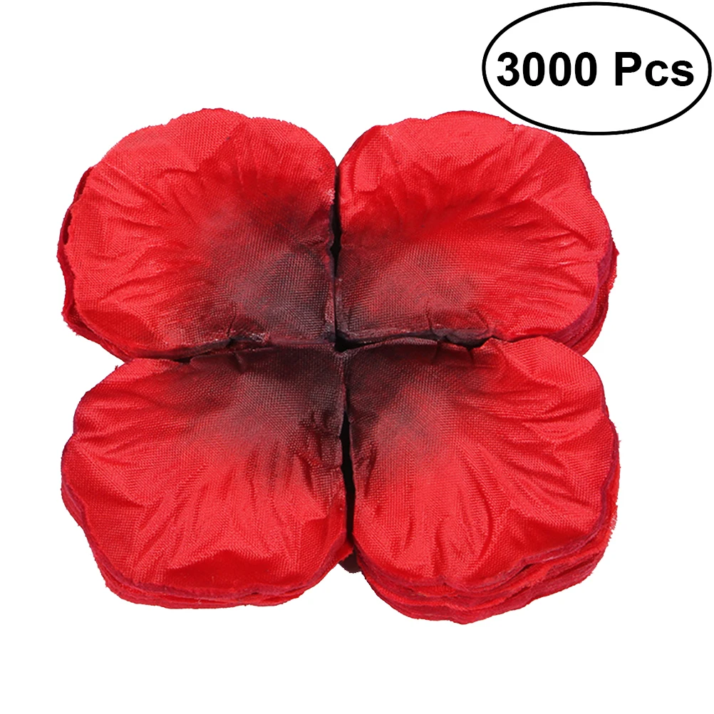 

3000pcs Artificial Flowers Rose Petals Roseleaf Wedding Valentines Day Artificial Flowers (Red & Black)