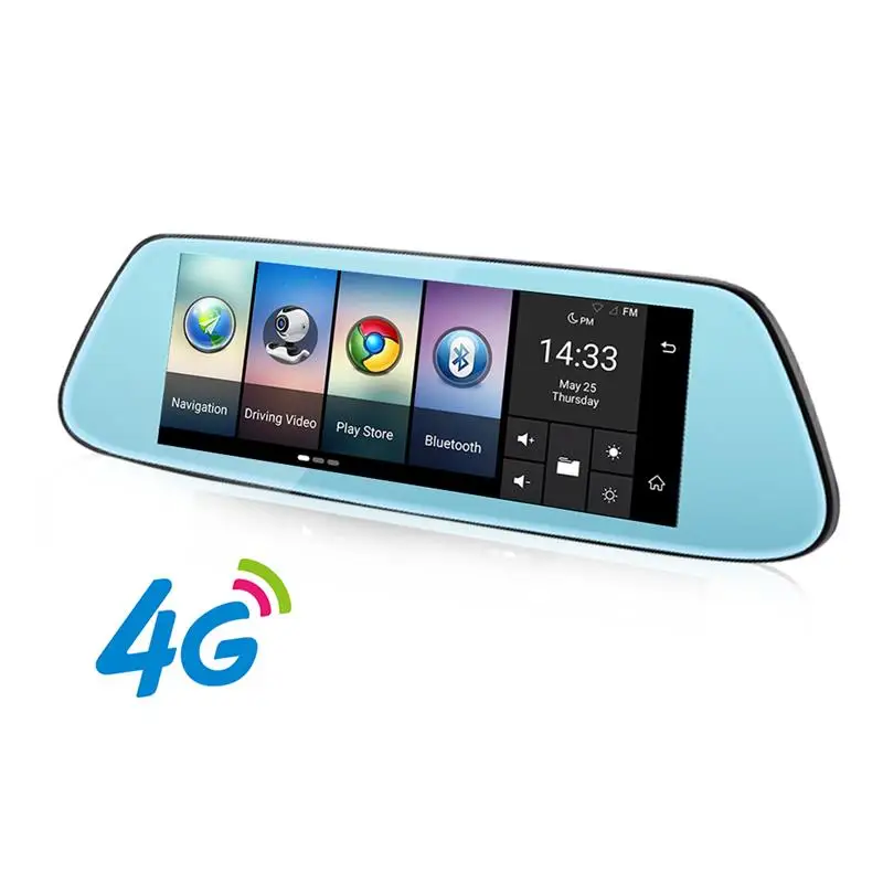

8" IPS touch screen Dual Lens 4G Car Rear View Mirror DVR Camera 12V Support for G-sensor/Loop Video/Phone APP Control