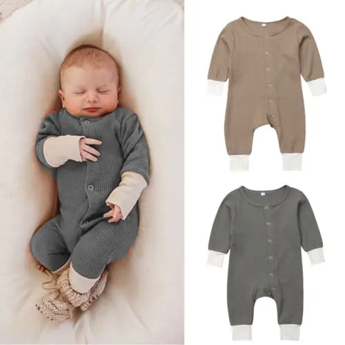 Emmababy Одежда для новорожденных детская одежда для маленьких мальчиков с длинными рукавами, Детский комбинезон и комбинезон, костюм комплект одежды, костюм