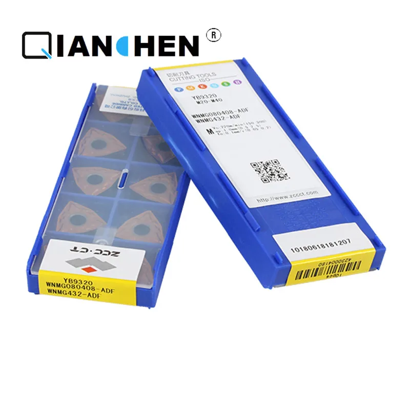 Buy Original ZCCCT 10pcs high quality high performance high strength CNC industry WNMG080408-ADF YB9320 carbide inserts