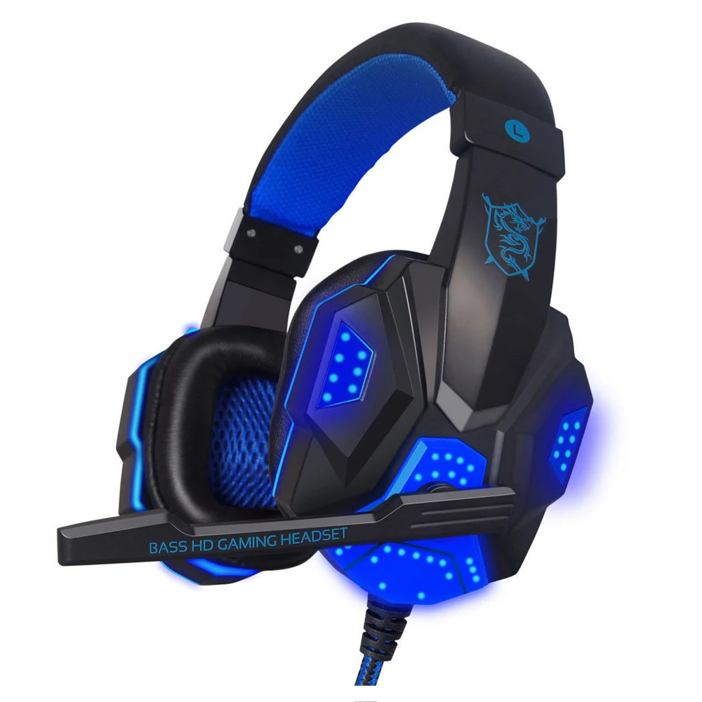 

PLEXTONE Gaming Headset Earphone Wired Gamer Headphone Stereo Sound Headsets with Mic LED light for Computer PC Gamer