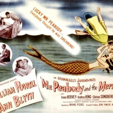 Г н Пибоди и Русалка Уильям Пауэлл Ann Blyth 1948 постер с фильмом Masterprint (14x11)|Таблички