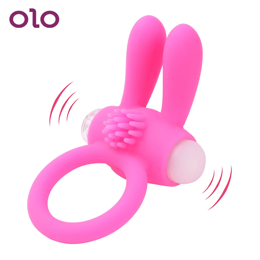 Вибратор-вибрирующее кольцо для пениса OLO Rabbit секс-игрушки мужчин задержка