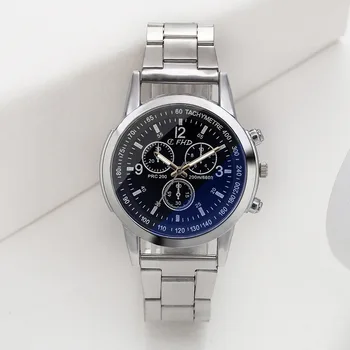 

Blu-ray Glass Triple-Eye Steel Belt Watch Men's Explosive Gift Men's Watches Men's Watches Wholesale