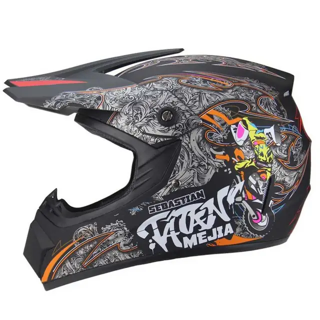 Graffiti Pattern Motorcycle Adult Motocross Helmet ATV Dirt Bike