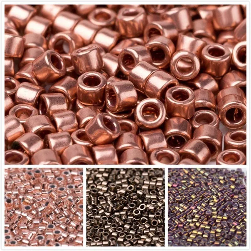 

Taidian DB40 Copper Plated Miyuki Metallic Seedbeads For Christmas Dress Accessories 1/3grams/lot 1.6x1.3mm