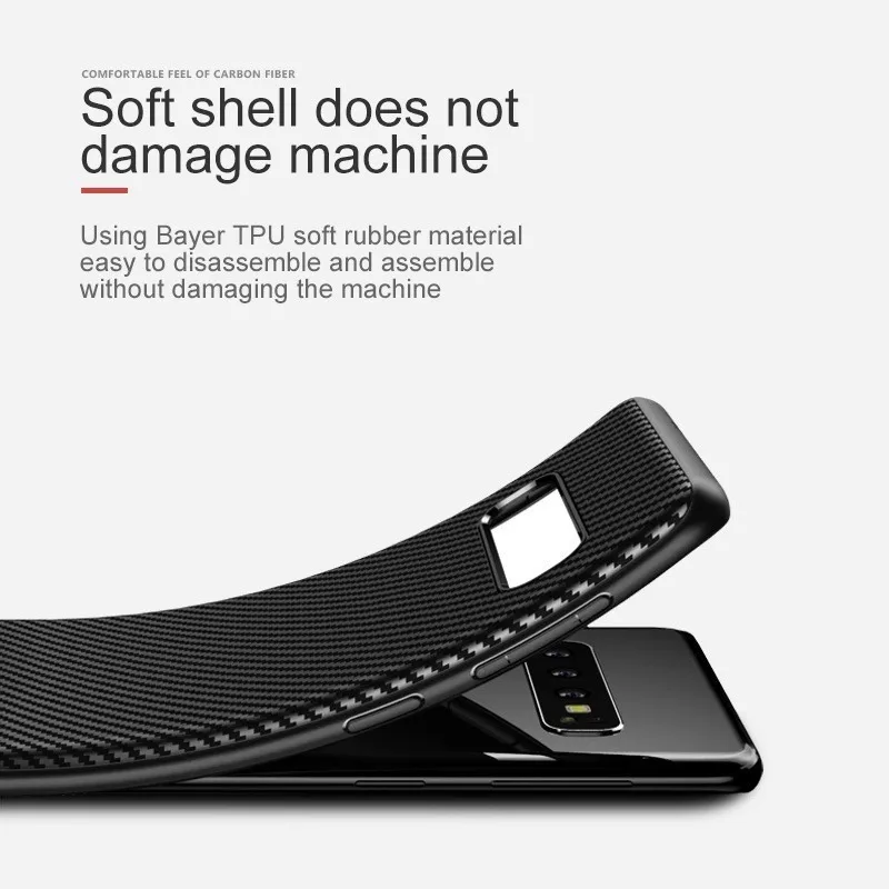 Чехол для Samsung Galaxy S9/10 Plus с защитой от отпечатков пальцев 2019 мягкий силиконовый