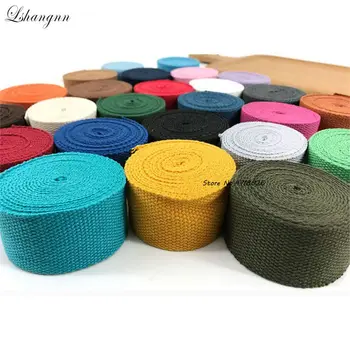 

Lshangnn 5 Meter 38mm Polyester/Cotton Ribbon Canvas Webbing/Strap Tape For Bag Strapping Belt Making Sewing DIY Craft For Home